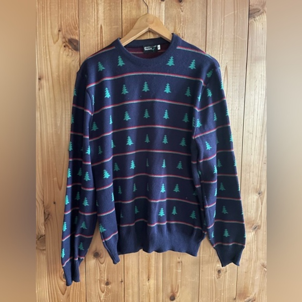 Vintage Knits Cotton Christmas Tree Sweater
